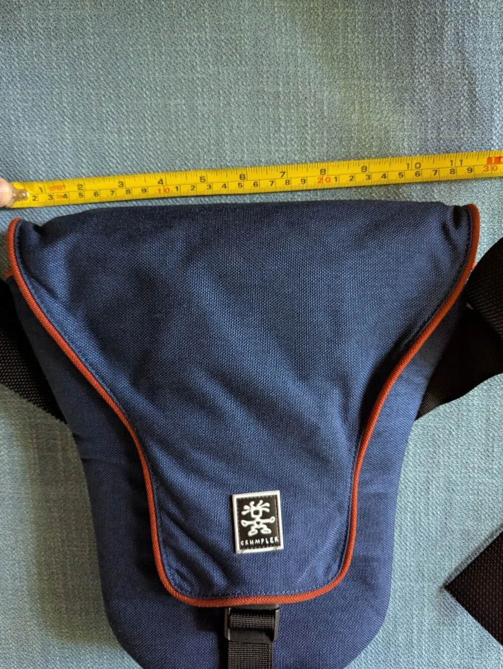 Crumpler Contoured Sling Bag, Navy Blue & Rust Trim - Vintage Great Condition